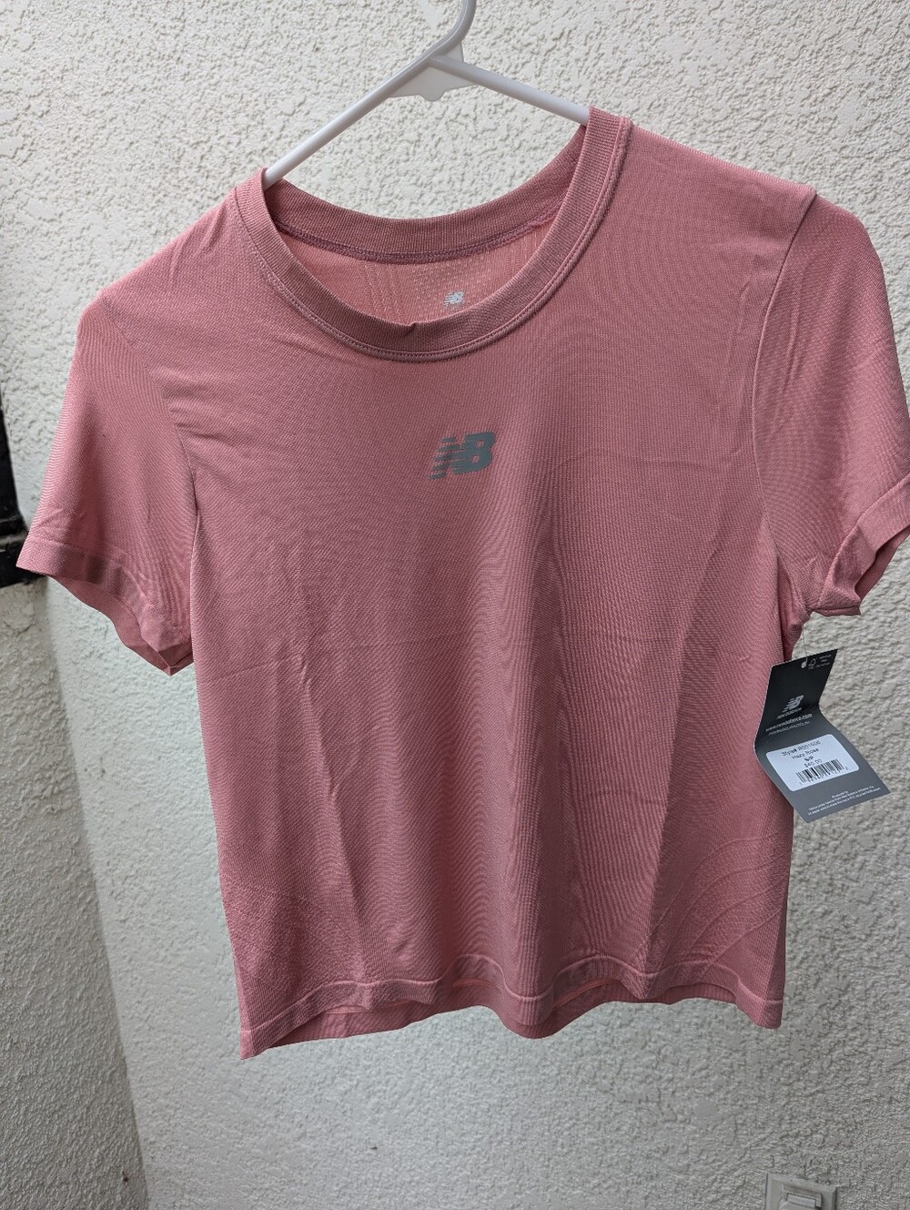 NWT New Balance Dusty Rose Short Sleeve Performance Crew Tee | Size Small